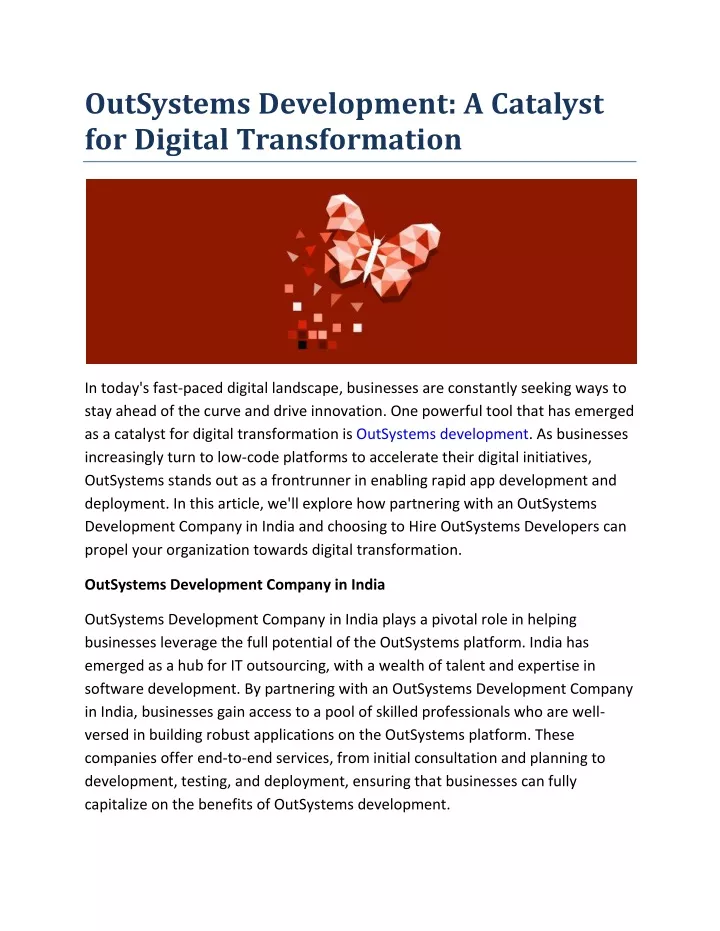 outsystems development a catalyst for digital