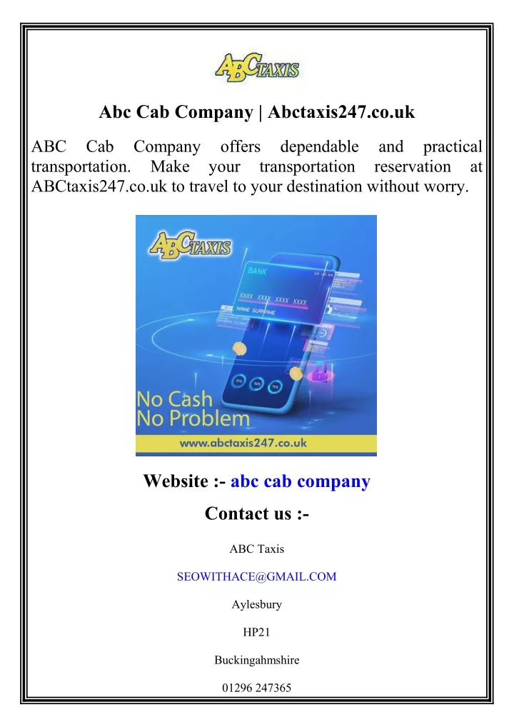 abc cab company abctaxis247 co uk