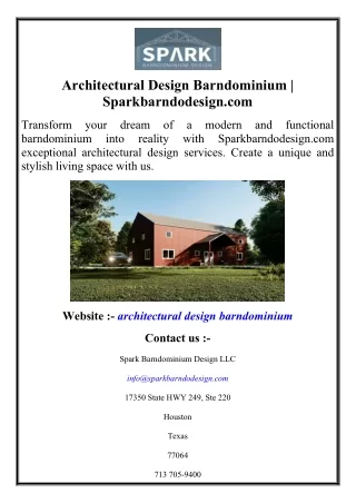 architectural design barndominium