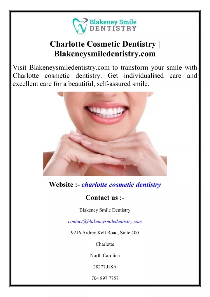charlotte cosmetic dentistry