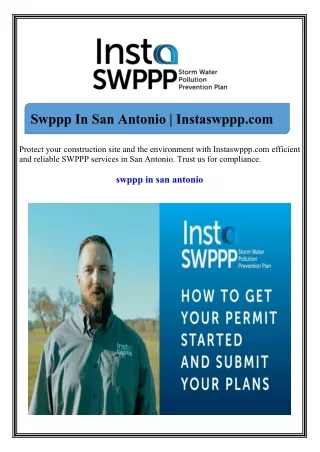 Swppp In San Antonio Instaswppp.com