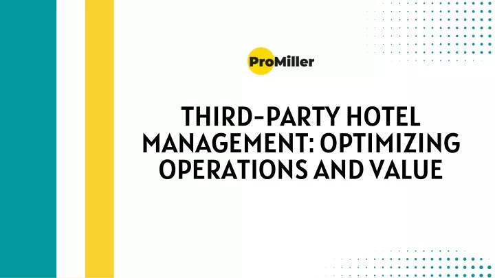 third party hotel management optimizing