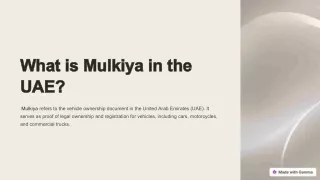 Mulkiya UAE