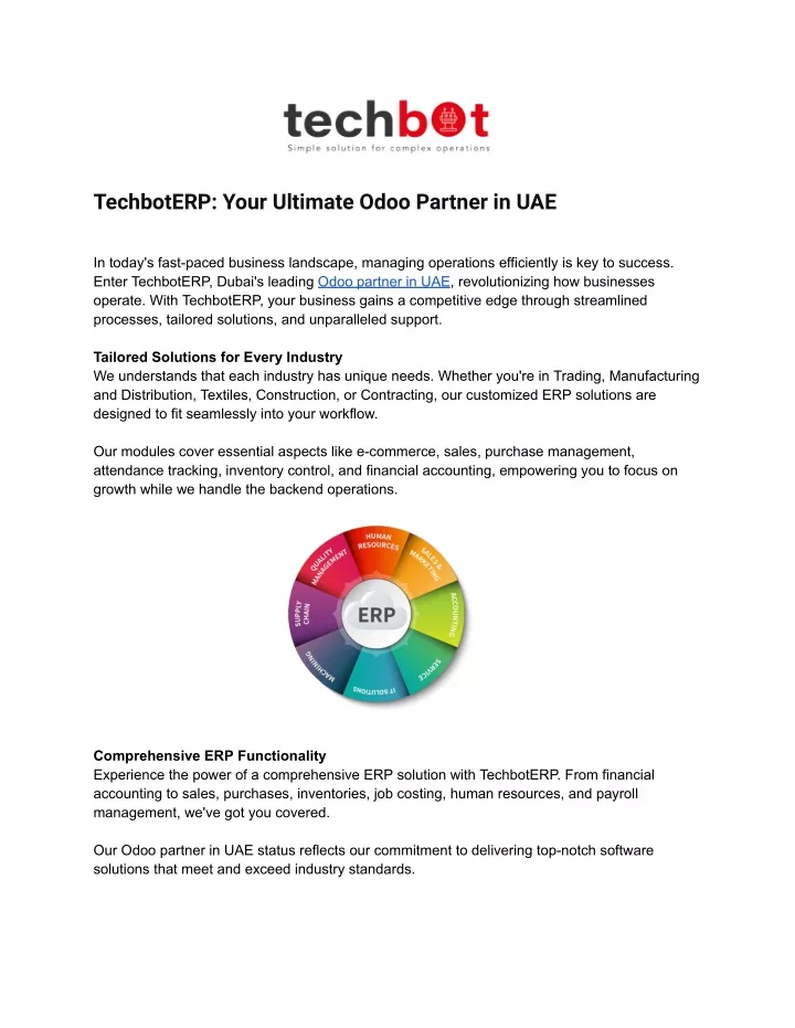 techboterp your ultimate odoo partner in uae