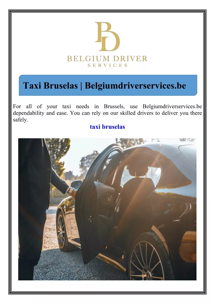 taxi bruselas belgiumdriverservices be