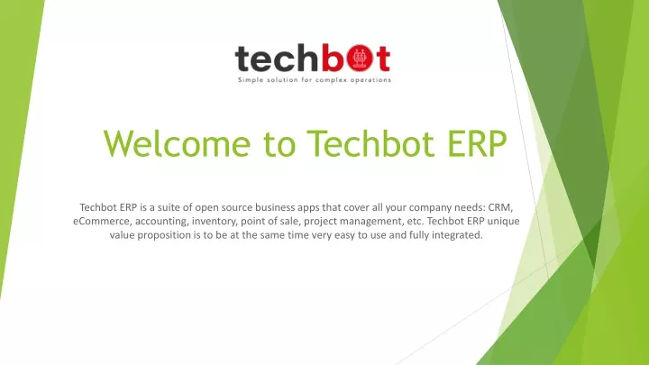 welcome to techbot erp