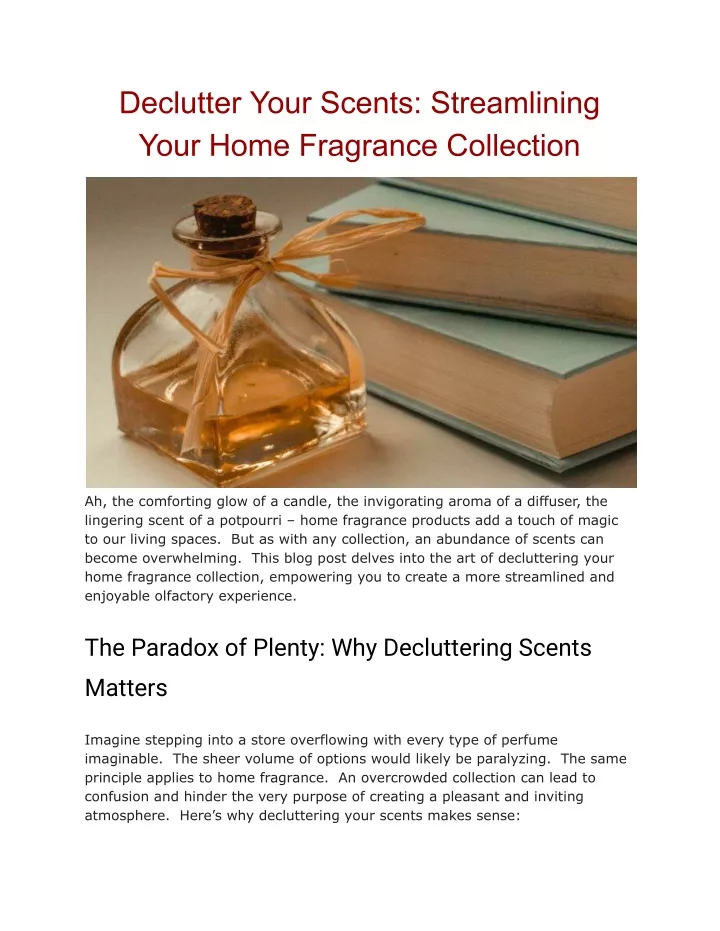 declutter your scents streamlining your home