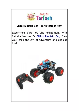 Childs Electric Car  Baitaltarfeeh.com