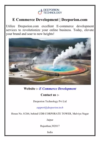 e commerce development deeporion com