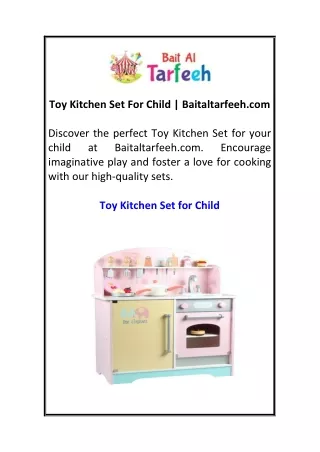 Toy Kitchen Set For Child  Baitaltarfeeh.com