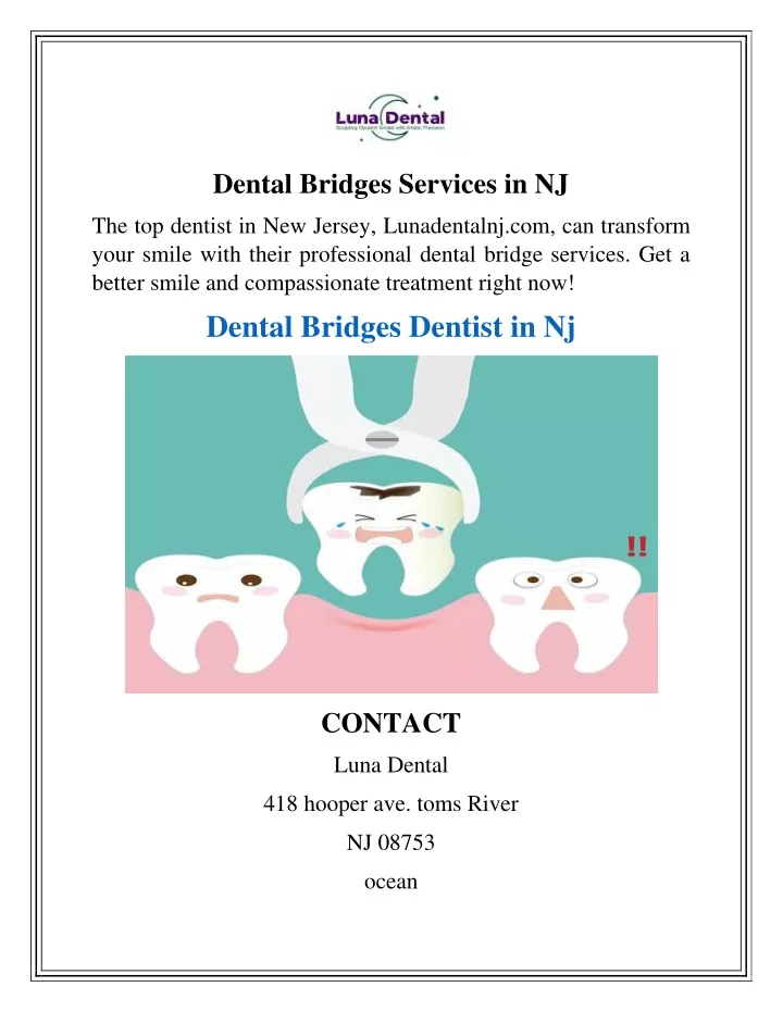 dental bridges services in nj