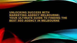 Unlocking Success With Marketing Agency Melbourne