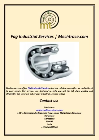 fag industrial services mechtrace com