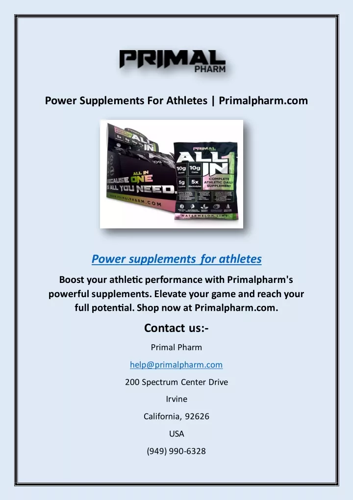 power supplements for athletes primalpharm com