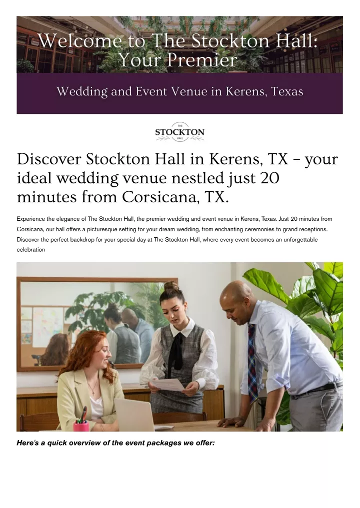 discover stockton hall in kerens tx your ideal