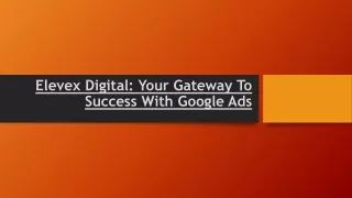 Elevex Digital: Your Gateway To Success With Google Ads
