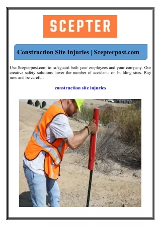 Construction Site Injuries Scepterpost.com