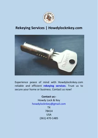 rekeying services howdylocknkey com