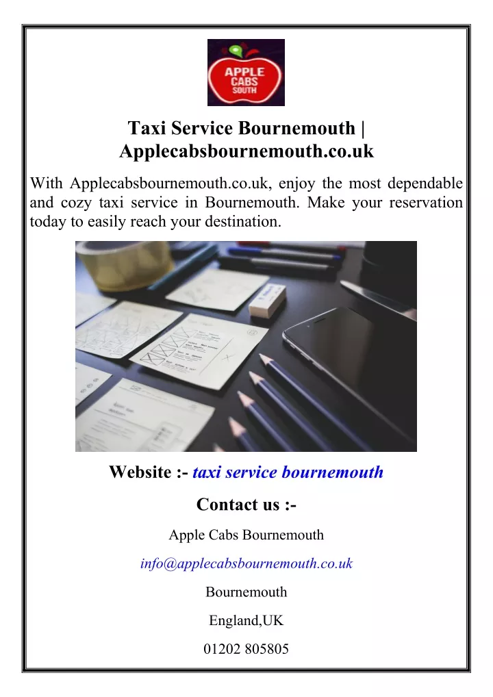 taxi service bournemouth applecabsbournemouth