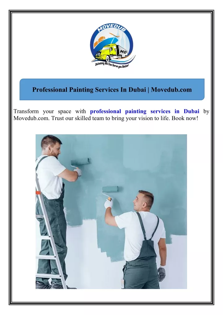 professional painting services in dubai movedub