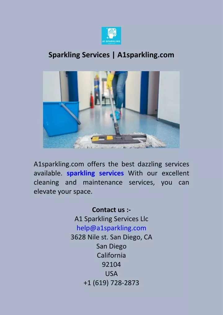 sparkling services a1sparkling com
