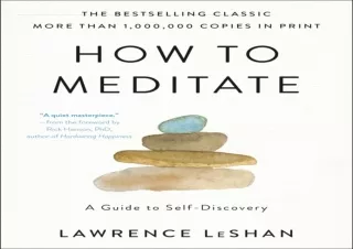 ✔ PDF_  How to Meditate: A Guide to Self-Discovery