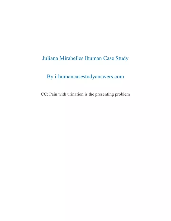 juliana mirabelles ihuman case study