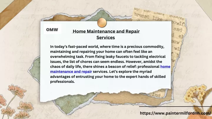 home maintenance and repair services