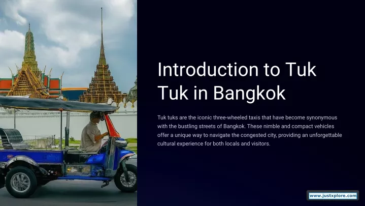 introduction to tuk tuk in bangkok