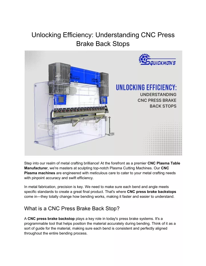 unlocking efficiency understanding cnc press