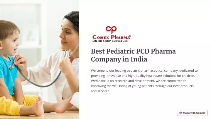 best pediatric pcd pharma company in india