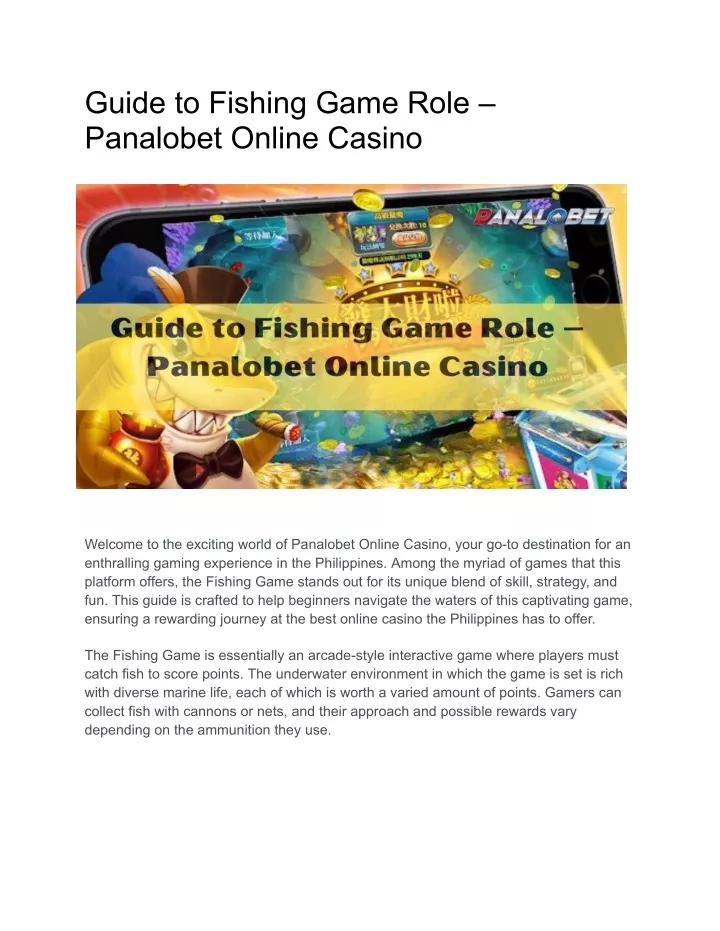 guide to fishing game role panalobet online casino