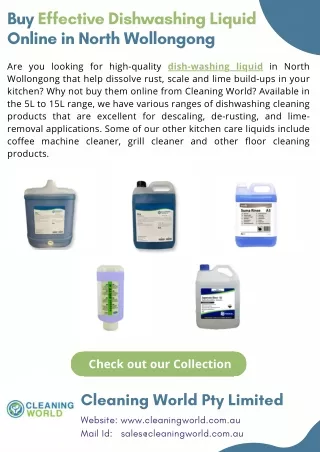 Buy Effective Dishwashing Liquid Online in North Wollongong