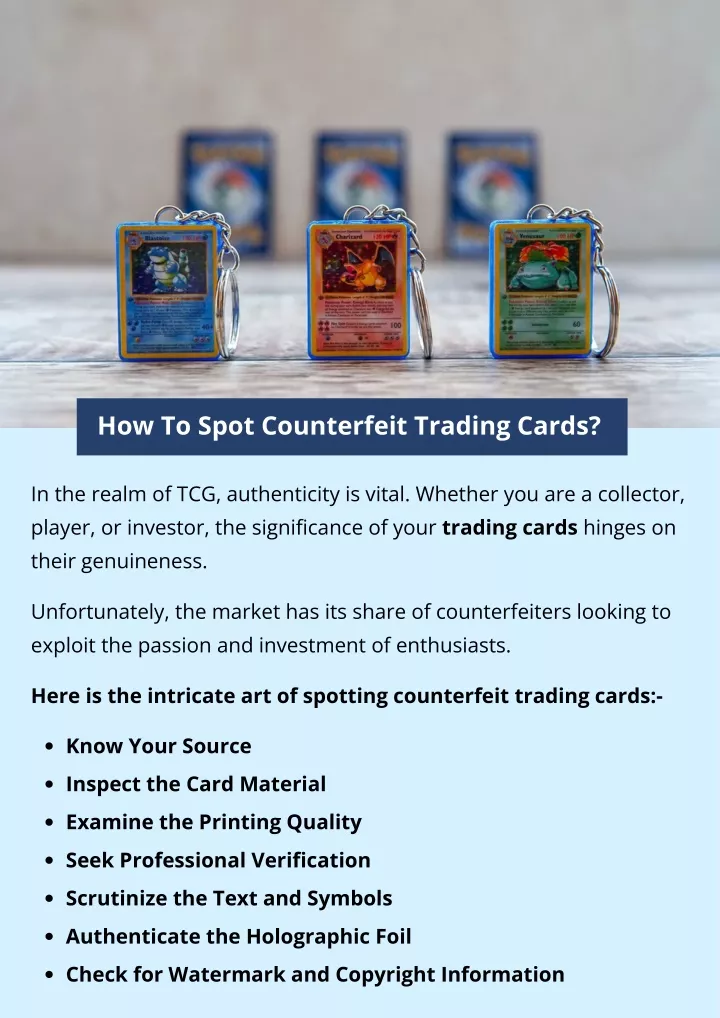 how to spot counterfeit trading cards