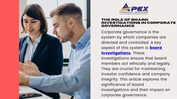 the role of board investigations in corporate