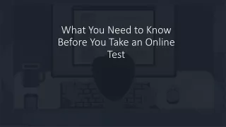 What You Need to Know Before You Take an Online Test​
