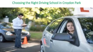 Choosing the Right Driving School in Croydon Park