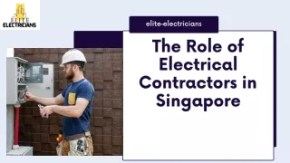 The Role of Electrical Contractors in Singapore