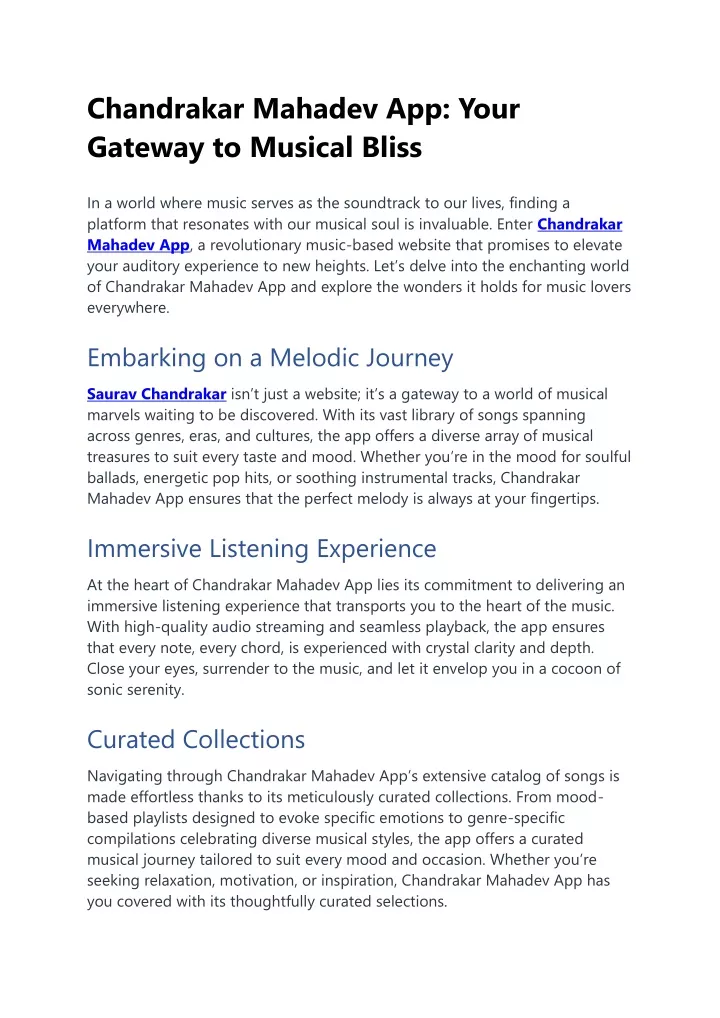 chandrakar mahadev app your gateway to musical