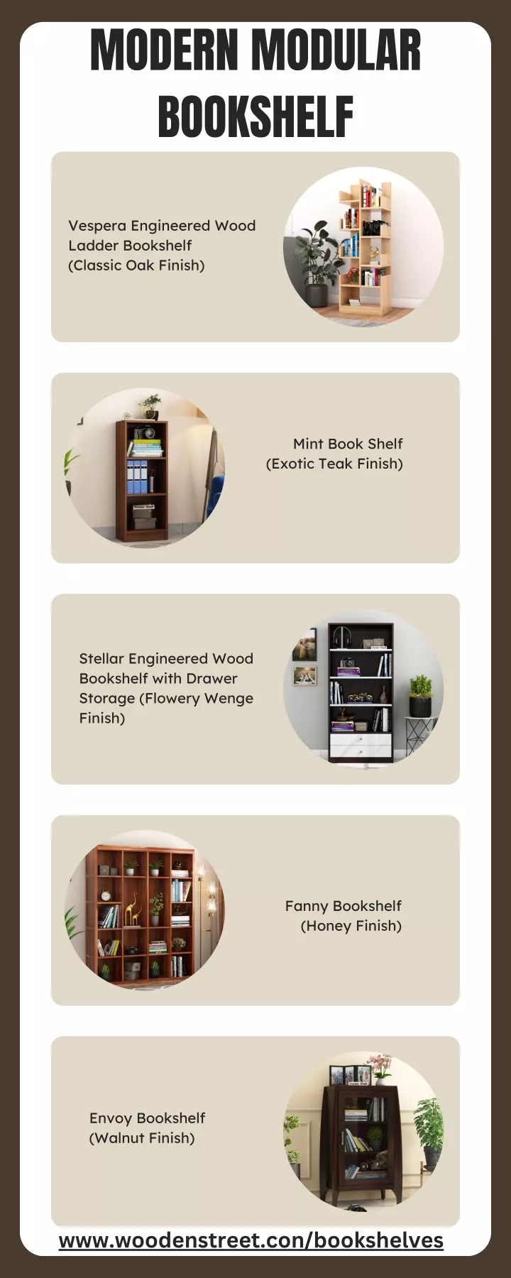 modern modular bookshelf