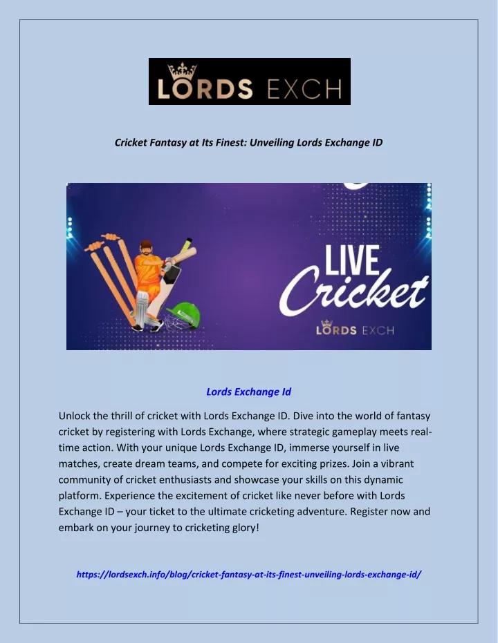 cricket fantasy at its finest unveiling lords
