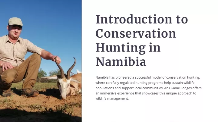 introduction to conservation hunting in namibia