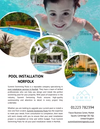 Pool Installation Norfolk