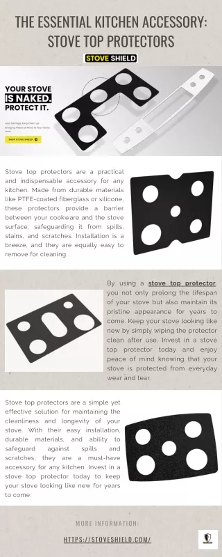 The Essential Kitchen Accessory- Stove Top Protectors
