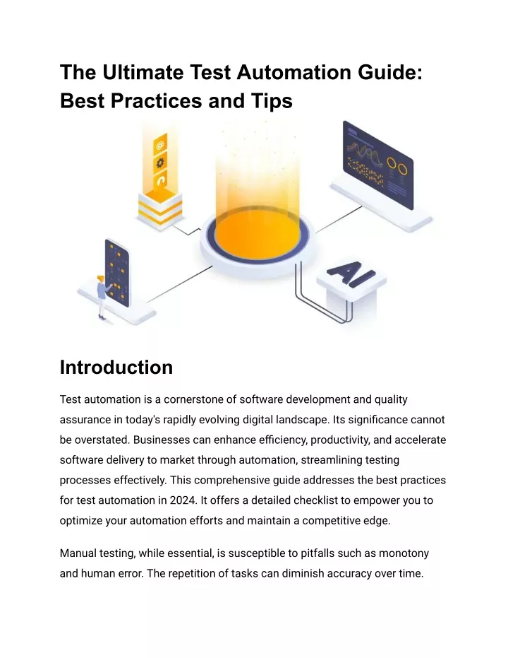 the ultimate test automation guide best practices