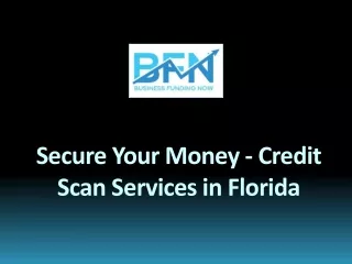 Secure Your Money - Credit Scan Services in Florida