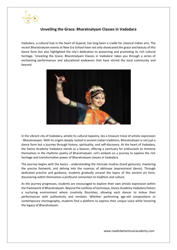 unveiling the grace bharatnatyam classes