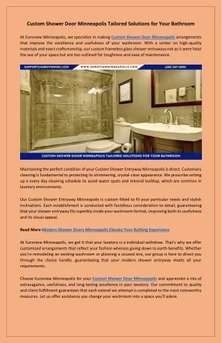 Personalized Shower Doors Minneapolis Design Your Dream Bathroom