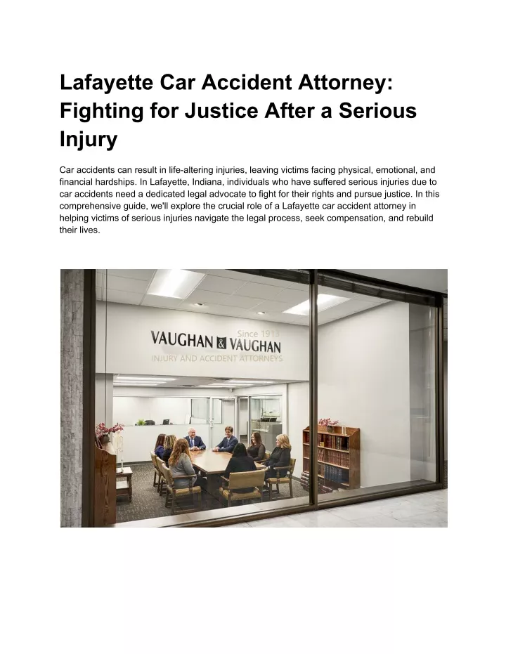 lafayette car accident attorney fighting