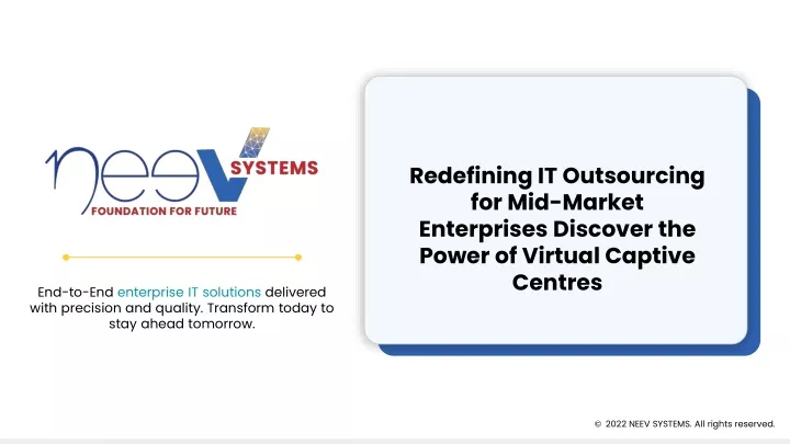 redefining it outsourcing for mid market enterprises discover the power of virtual captive centres